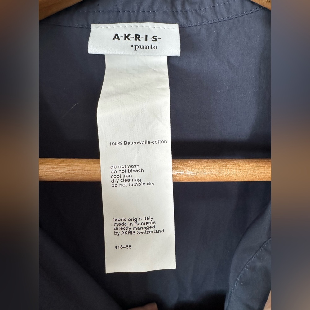 Akris Punto Navy Cotton Tunic Top / Dress, Size 10 - Picture 6 of 7